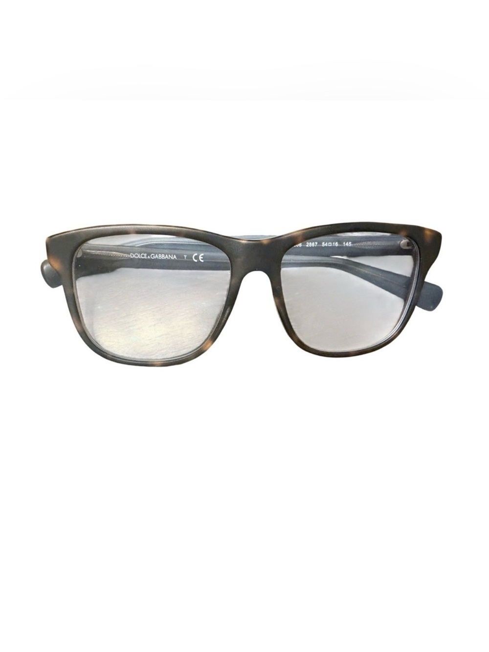 Dolce & Gabbana Men's Matte Black/Brown Eyeglass Frames
